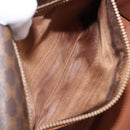 CELINE Macadam Canvas Circle Shoulder Bag PVC Leather Brown Gold Auth 202958-10