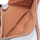 CELINE Macadam Canvas Circle Shoulder Bag PVC Leather Brown Gold Auth 202958-24