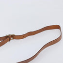 CELINE Macadam Canvas Circle Shoulder Bag PVC Leather Brown Gold Auth 202958-14