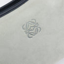 LOEWE Shoulder Bag Suede Light Blue Silver Auth 202960A-19