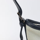 LOEWE Shoulder Bag Suede Light Blue Silver Auth 202960A-10