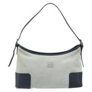 LOEWE Shoulder Bag Suede Light Blue Silver Auth 202960A-13
