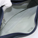 LOEWE Shoulder Bag Suede Light Blue Silver Auth 202960A-11