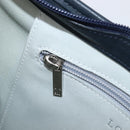 LOEWE Shoulder Bag Suede Light Blue Silver Auth 202960A-24