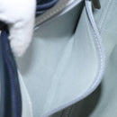 LOEWE Shoulder Bag Suede Light Blue Silver Auth 202960A-25