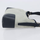 LOEWE Shoulder Bag Suede Light Blue Silver Auth 202960A-4