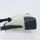 LOEWE Shoulder Bag Suede Light Blue Silver Auth 202960A-5