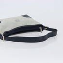 LOEWE Shoulder Bag Suede Light Blue Silver Auth 202960A-8