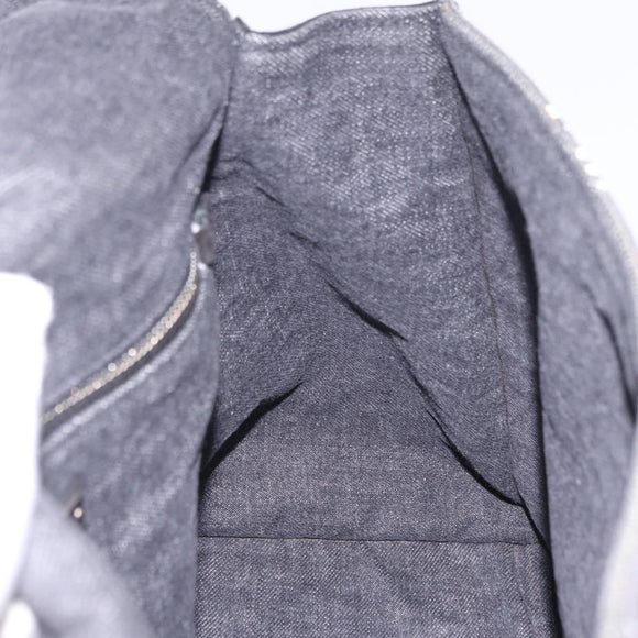 Miu Miu Shoulder Bag Denim 2way Gray Silver Auth 202961M