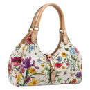 GUCCI New Jackie Flora Shoulder Bag Canvas Multicolor Gold 145819 Auth 202962V-1