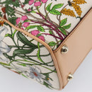 GUCCI New Jackie Flora Shoulder Bag Canvas Multicolor Gold 145819 Auth 202962V-13