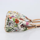 GUCCI New Jackie Flora Shoulder Bag Canvas Multicolor Gold 145819 Auth 202962V-4