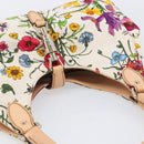 GUCCI New Jackie Flora Shoulder Bag Canvas Multicolor Gold 145819 Auth 202962V-6