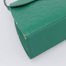 SAINT LAURENT Shoulder Bag Leather Green Gold Tone Auth 202964-15
