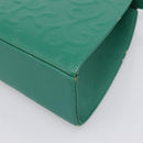 SAINT LAURENT Shoulder Bag Leather Green Gold Tone Auth 202964-16