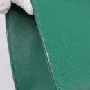 SAINT LAURENT Shoulder Bag Leather Green Gold Tone Auth 202964-10