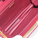 PRADA Shoulder Bag Safiano Leather Bordeaux Gold Auth 202965V-10
