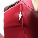 PRADA Shoulder Bag Safiano Leather Bordeaux Gold Auth 202965V-11