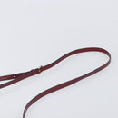 PRADA Shoulder Bag Safiano Leather Bordeaux Gold Auth 202965V-14