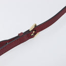PRADA Shoulder Bag Safiano Leather Bordeaux Gold Auth 202965V-8