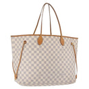 LOUIS VUITTON Damier Azur Neverfull GM Tote Bag N41360 LV Auth 202966-1