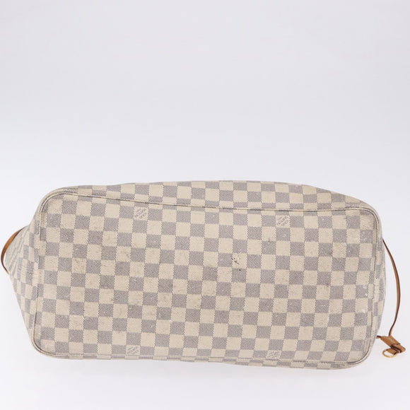 LOUIS VUITTON Damier Azur Neverfull GM Tote Bag N41360 LV Auth 202966