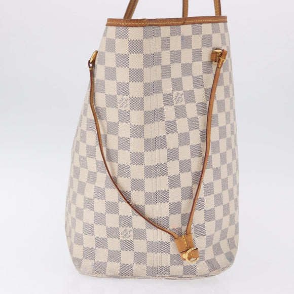 LOUIS VUITTON Damier Azur Neverfull GM Tote Bag N41360 LV Auth 202966
