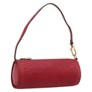 LOUIS VUITTON Epi Soufflot Pouch Accessory Pouch Red LV Auth 202968-1