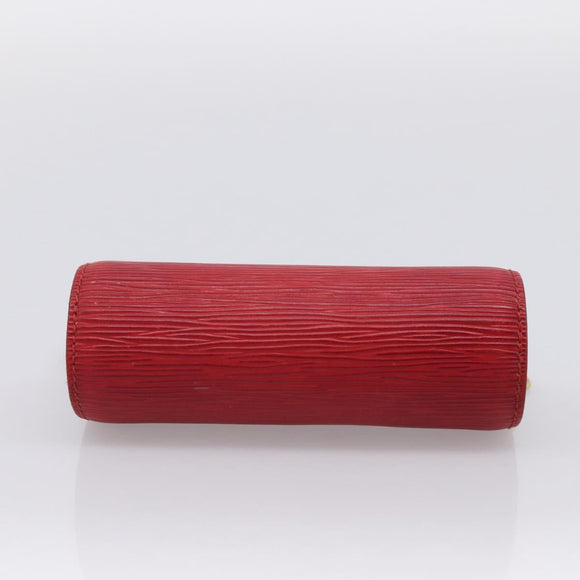 LOUIS VUITTON Epi Soufflot Pouch Accessory Pouch Red LV Auth 202968