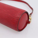 LOUIS VUITTON Epi Soufflot Pouch Accessory Pouch Red LV Auth 202968-14