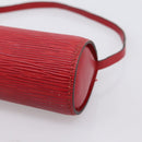 LOUIS VUITTON Epi Soufflot Pouch Accessory Pouch Red LV Auth 202968-16