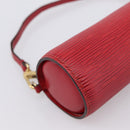 LOUIS VUITTON Epi Soufflot Pouch Accessory Pouch Red LV Auth 202968-17