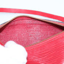 LOUIS VUITTON Epi Soufflot Pouch Accessory Pouch Red LV Auth 202968-19