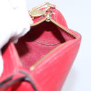 LOUIS VUITTON Epi Soufflot Pouch Accessory Pouch Red LV Auth 202968-20