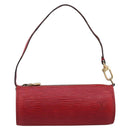 LOUIS VUITTON Epi Soufflot Pouch Accessory Pouch Red LV Auth 202968-13