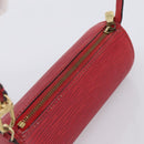 LOUIS VUITTON Epi Soufflot Pouch Accessory Pouch Red LV Auth 202968-6