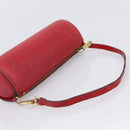 LOUIS VUITTON Epi Soufflot Pouch Accessory Pouch Red LV Auth 202968-7