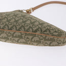 Christian Dior Trotter Canvas Saddle Accessory Pouch Khaki Gold Auth 202969-16