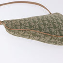 Christian Dior Trotter Canvas Saddle Accessory Pouch Khaki Gold Auth 202969-17