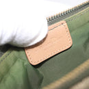 Christian Dior Trotter Canvas Saddle Accessory Pouch Khaki Gold Auth 202969-19