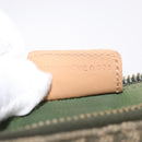 Christian Dior Trotter Canvas Saddle Accessory Pouch Khaki Gold Auth 202969-12