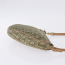Christian Dior Trotter Canvas Saddle Accessory Pouch Khaki Gold Auth 202969-3