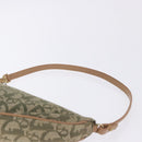 Christian Dior Trotter Canvas Saddle Accessory Pouch Khaki Gold Auth 202969-14