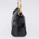 Miu Miu Shoulder Bag Vitellolux Black Gold Auth 202971V-4