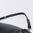 Miu Miu Shoulder Bag Vitellolux Black Gold Auth 202971V-8