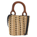 Salvatore Ferragamo Hand Bag Canvas 2way Beige Gold Auth 202977V-1