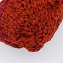 Salvatore Ferragamo Gancini Hand Bag Knitted Fabrics Red Silver Auth 202979V-11