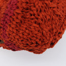 Salvatore Ferragamo Gancini Hand Bag Knitted Fabrics Red Silver Auth 202979V-13
