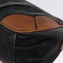 BURBERRY Blue Label Shoulder Bag Denim Navy Gold Auth 202980-17