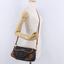 BURBERRY Blue Label Shoulder Bag Denim Navy Gold Auth 202980-25